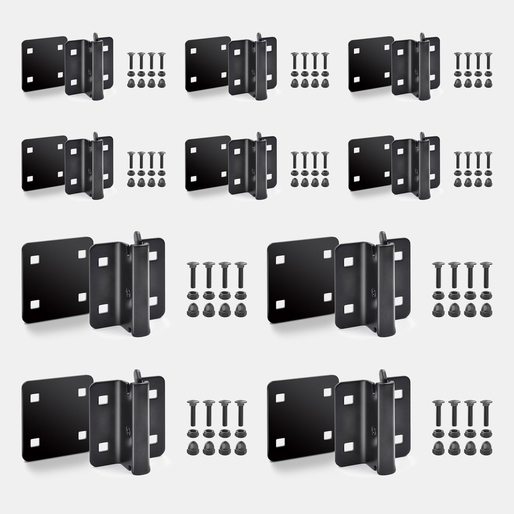 10 Pack E-Track Connector with Square Plates Bolt-on Steel Cargo Securement E