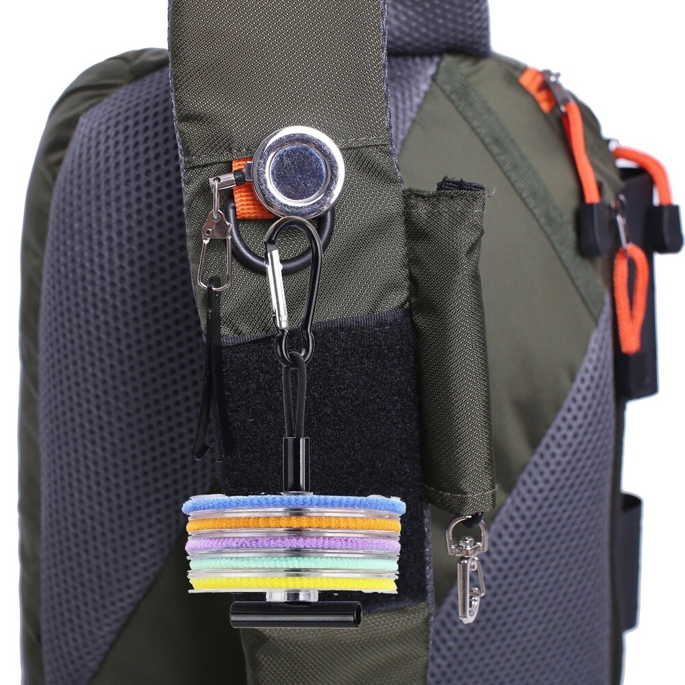 KyleBooker Fly Fishing Sling Bag With Fly Patch Sling Back Pack Outdoorsports