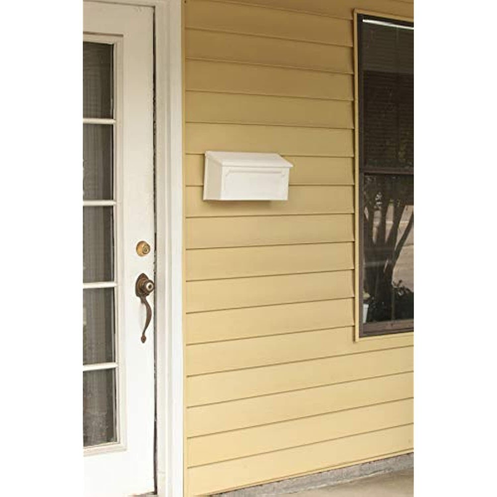 Gibraltar Mailboxes Windsor Small Capacity Rust-Proof Plastic White, Wall-Mount