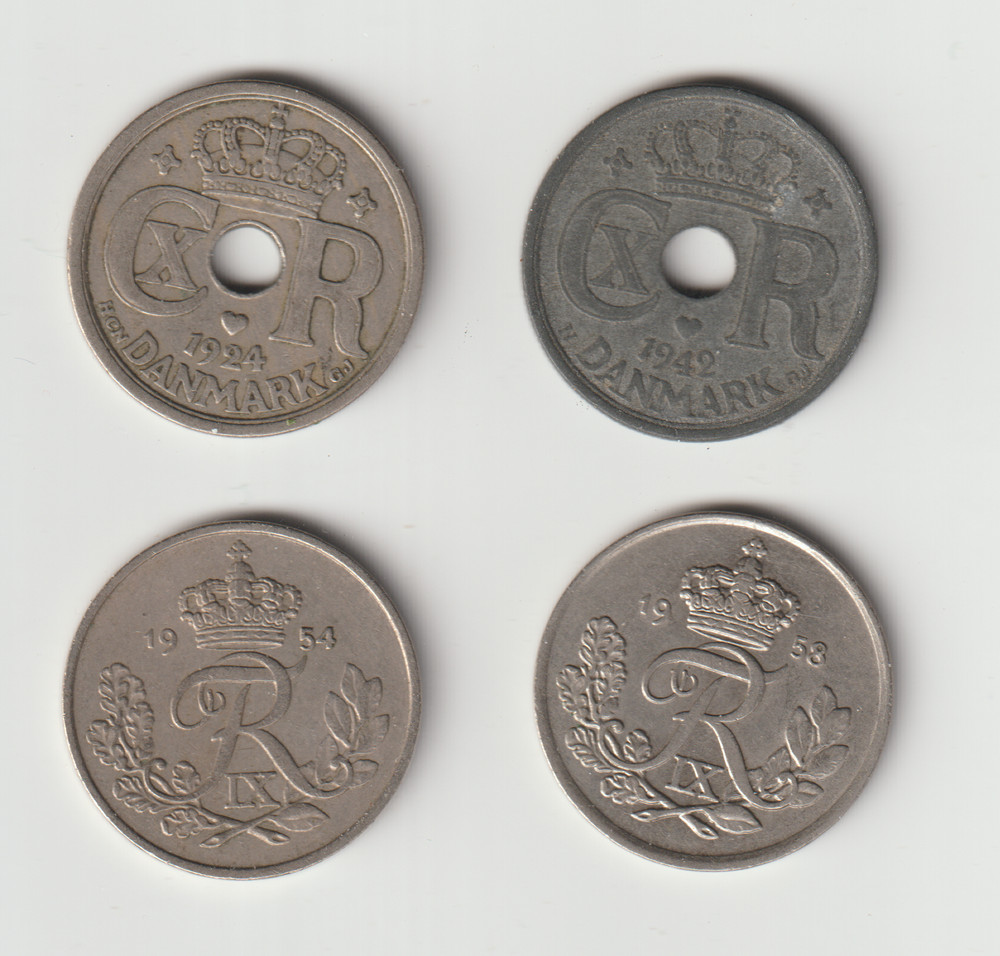 DENMARK ore,2ore,5&25 ORE-22 different types