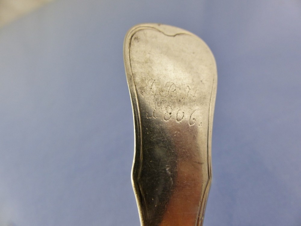 unknown EUROPEAN THREADED TABLE SPOON SILVER "FBH 1806"