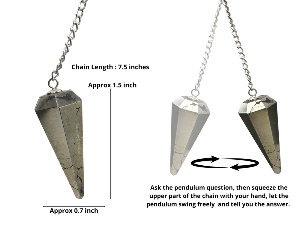 Pyrite Dowsing Crystal Pendulum