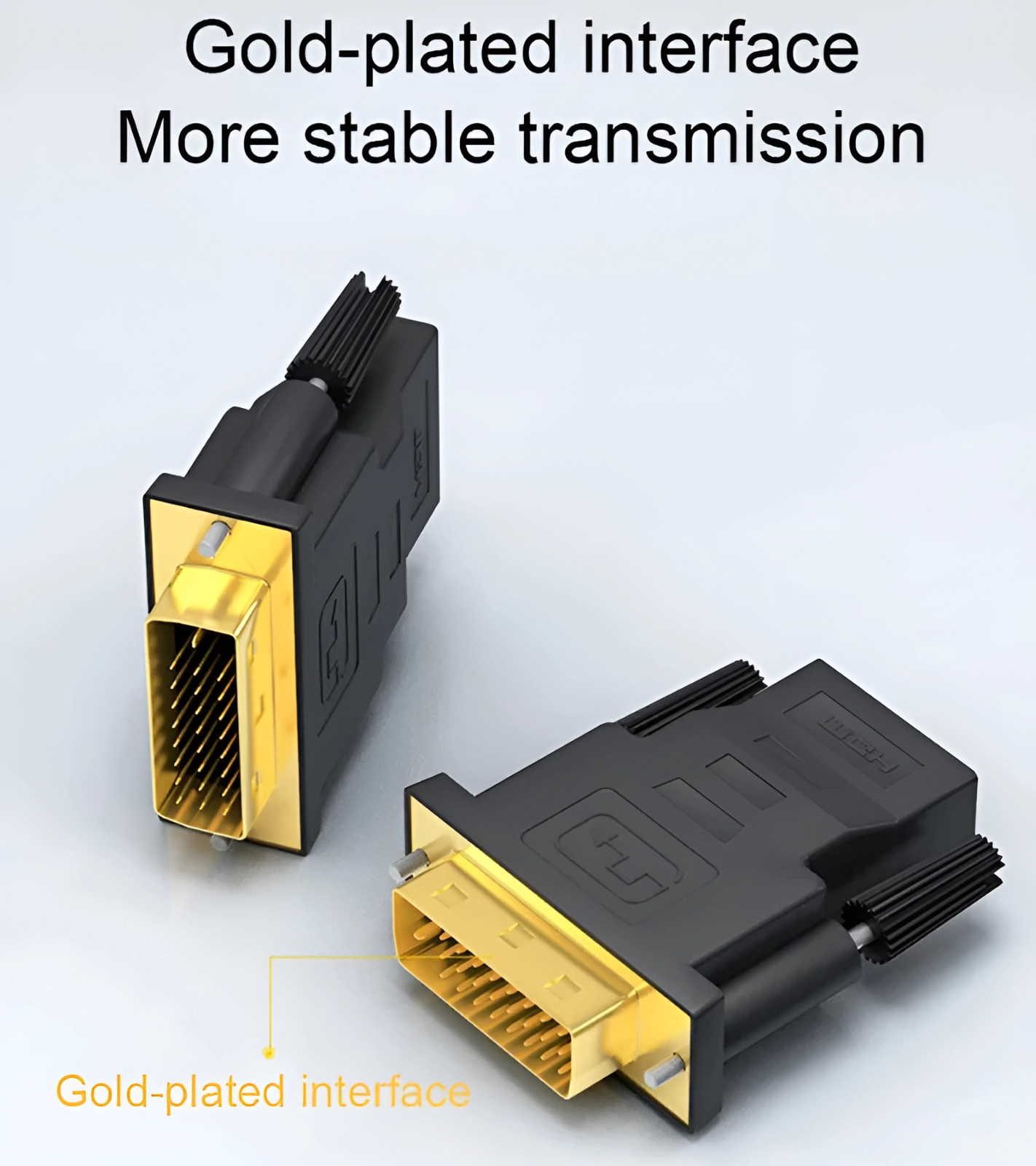 2-Pack DVI-D Male to HDMI Female Adapter for HDTV PC Monitor Projector Blu-ray