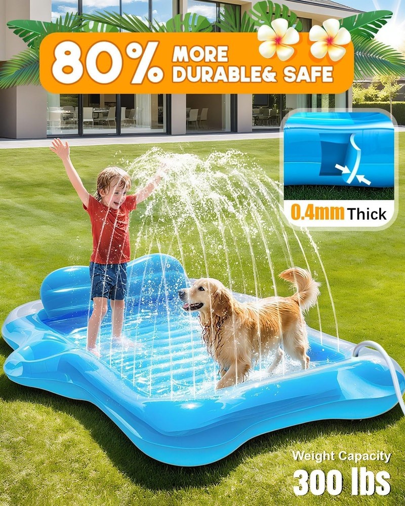 5-in-1 Inflatable Float with Automatic Spray for Sunbathing Bliss