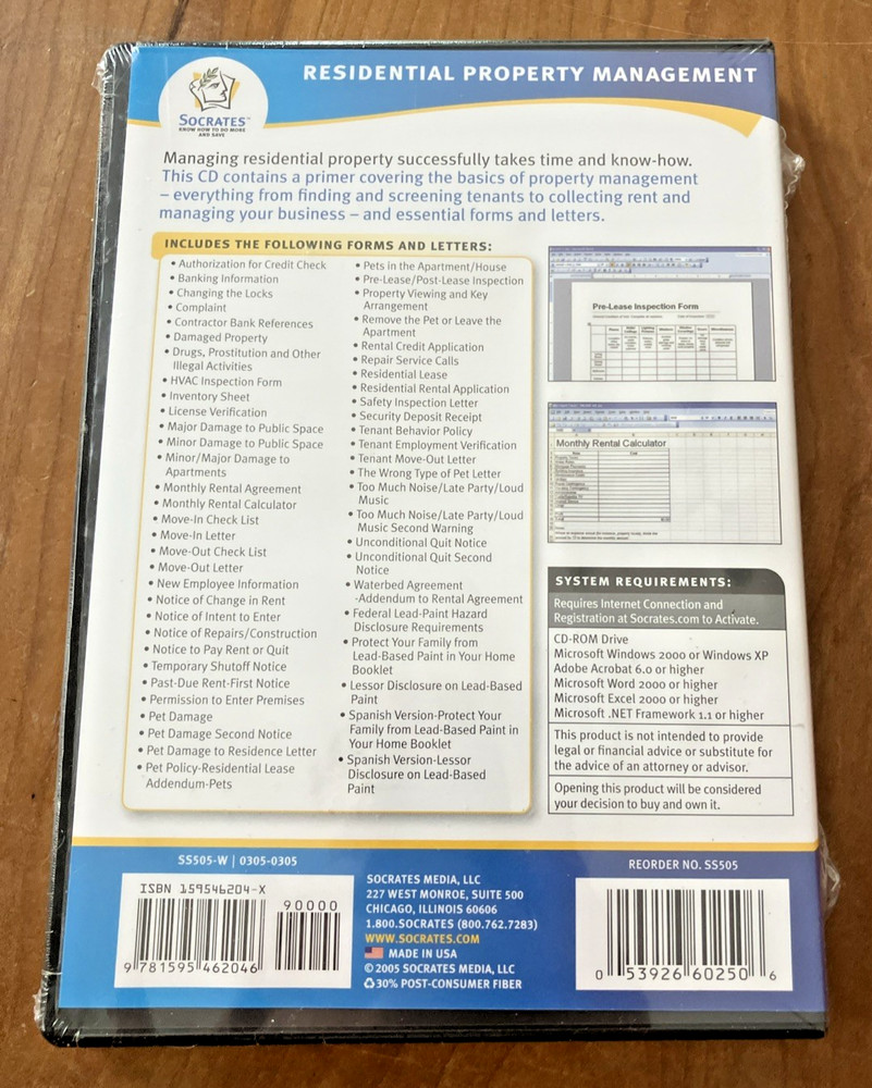 Residential Property Management Forms CD (SS505) Over 50 Forms