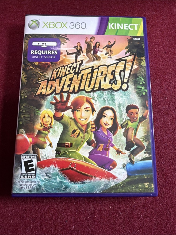 Microsoft, Xbox 360 Kinect Sensor, 1414, W/ Kinect Adventures, CIB, All untested