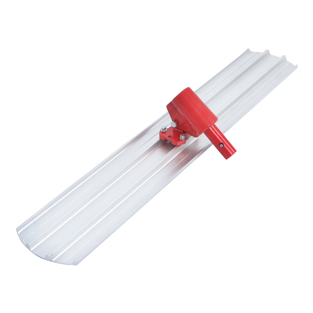 Red Concrete Bull Float Kit 48" × 8" Round End Concrete Float Tool With 4 Rods