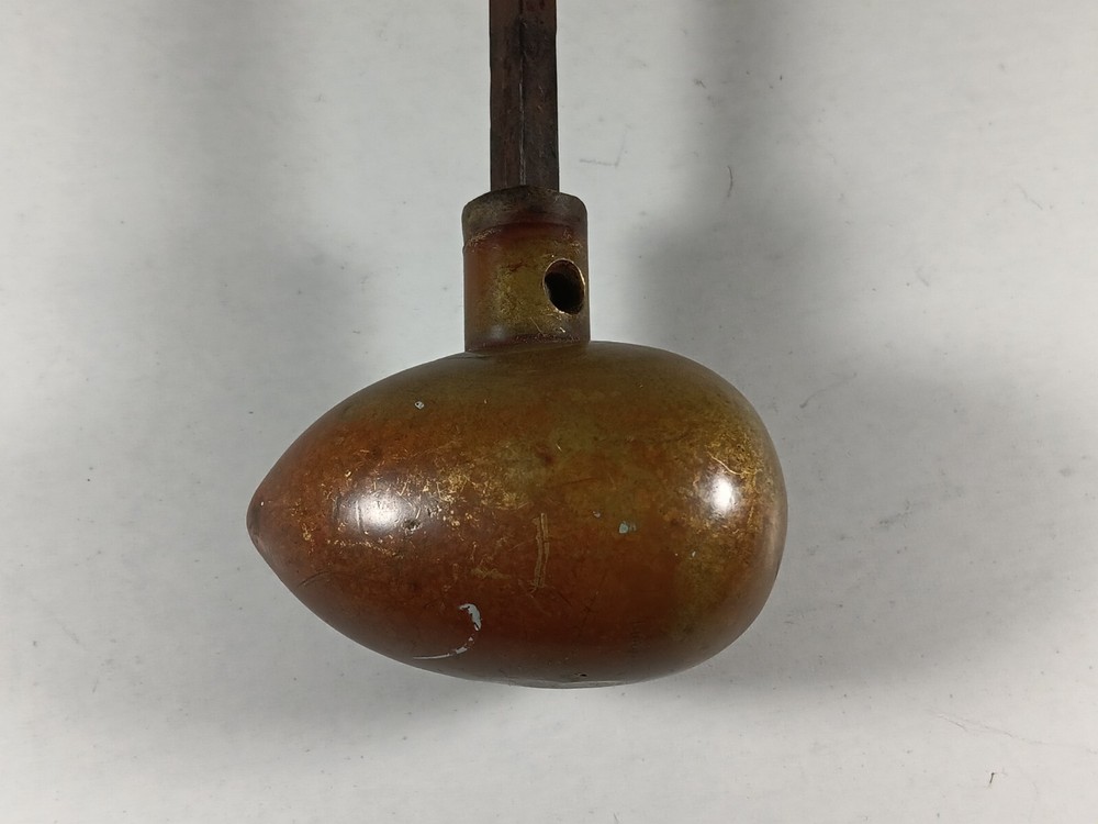 Antique & Unusual EGG / Teardrop Shaped Brass or Bronze Doorknobs Door Knobs