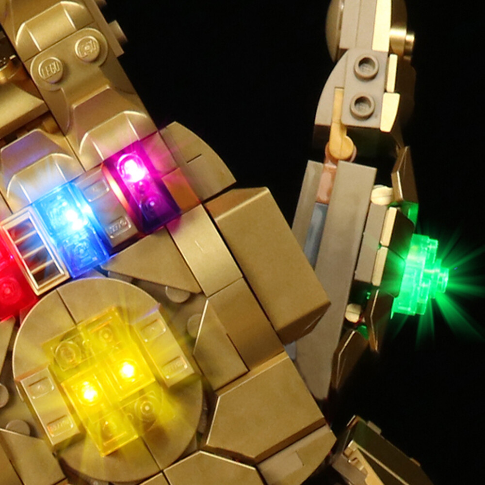 BrickBling LED Light Kit for LEGO Infinity Gauntlet 76191 (Standard Version)