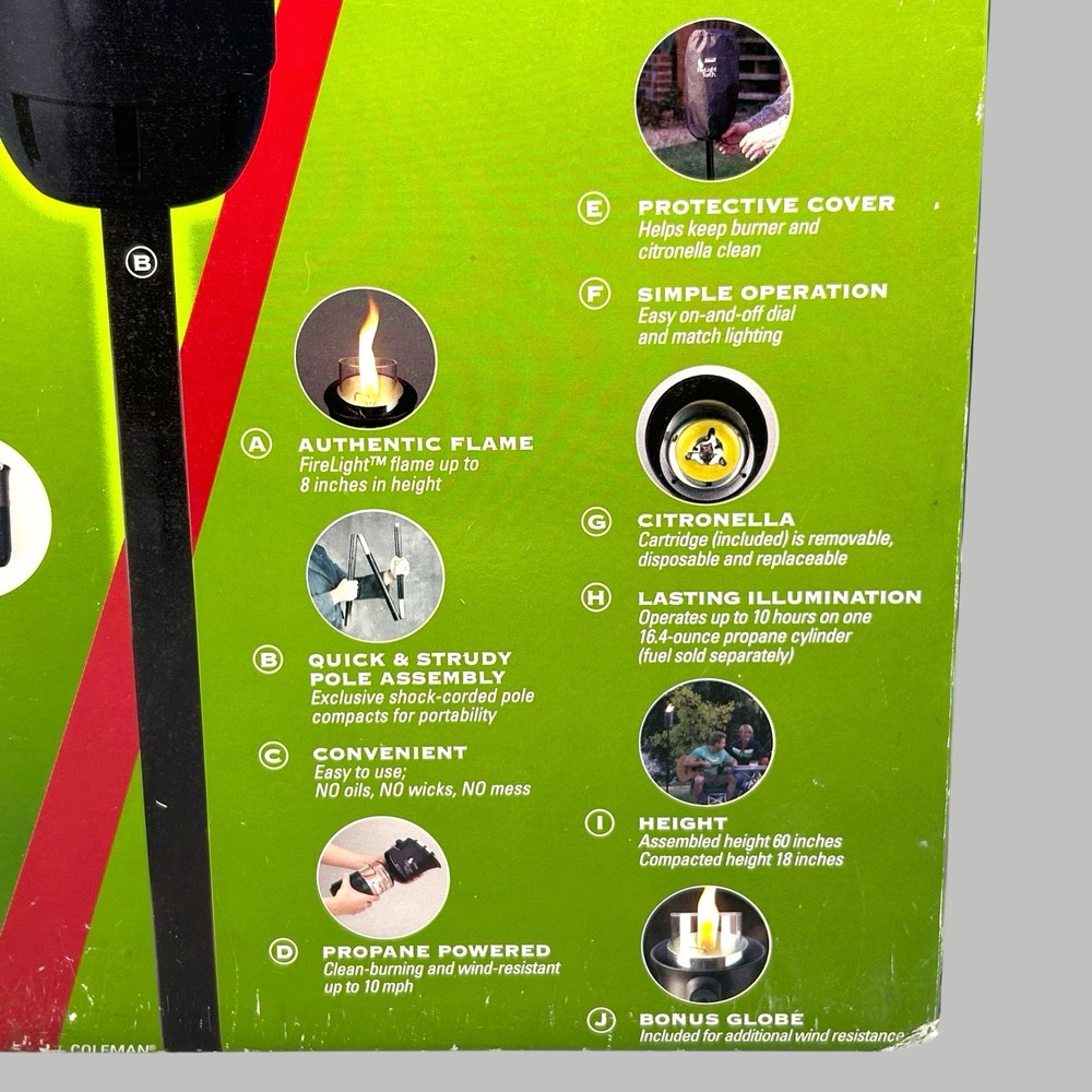 New COLEMAN FireLight Torch Propane Authentic Flame New Ships Quickly
