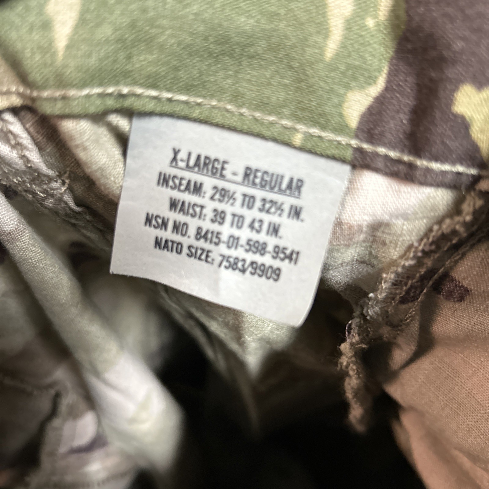 USGI OCP Multicam Flame Resistant Combat TROUSERS X-Large Regular NWT