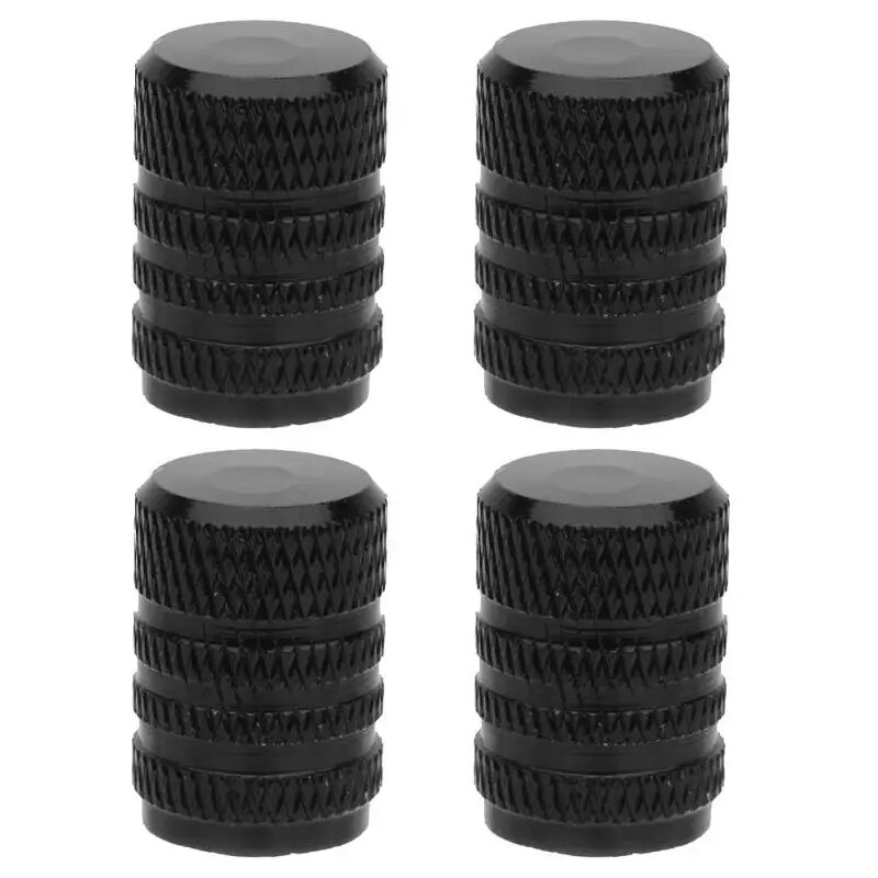 4x Pack Aluminum Valve Stem Caps Tire Covers Rust-Free Metal Screw Lid Car/Truck