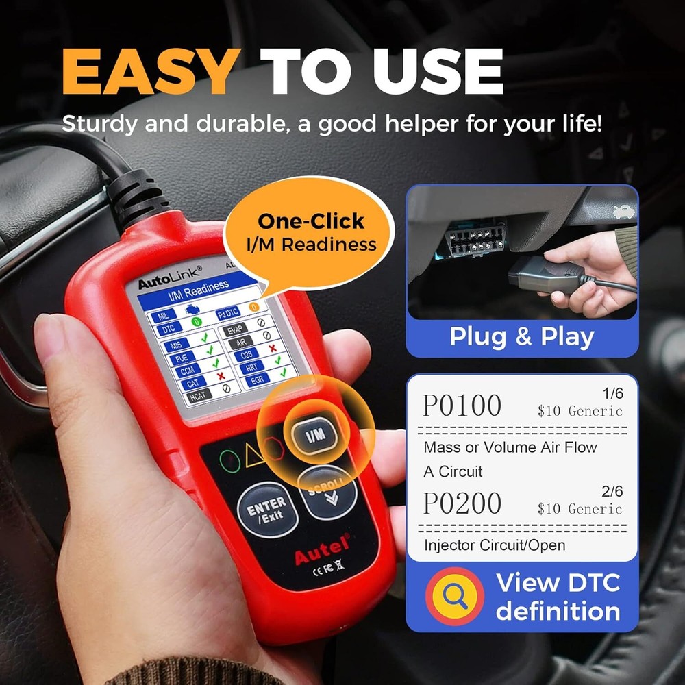 2025 Autel Autolink AL319 OBD2 CAN OBDII Car Code Reader Diagnostic Scanner Tool
