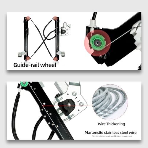 Driver Side Power Window Regulator Assembly W/Motor Compatible for Rear Left