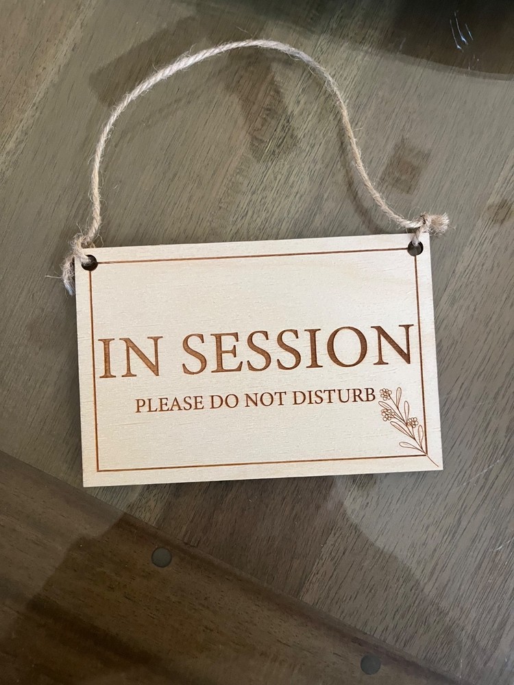 new session studio door hanger for privacy