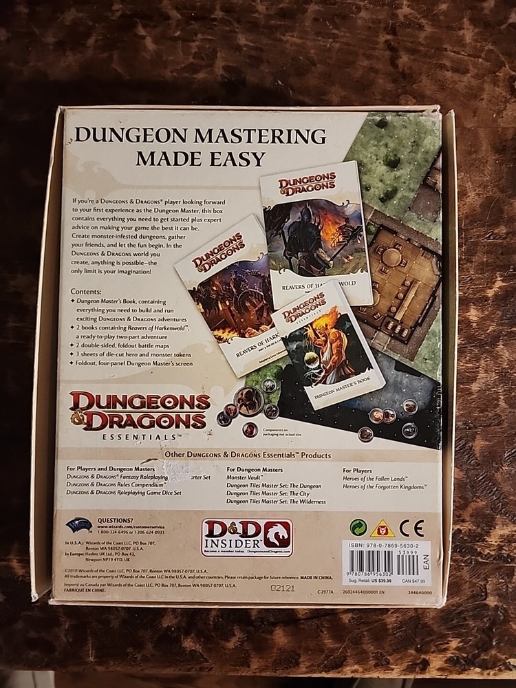 Dungeons & Dragons Essentials Dungeon Master's Kit 2010 Not Complete W/Extras