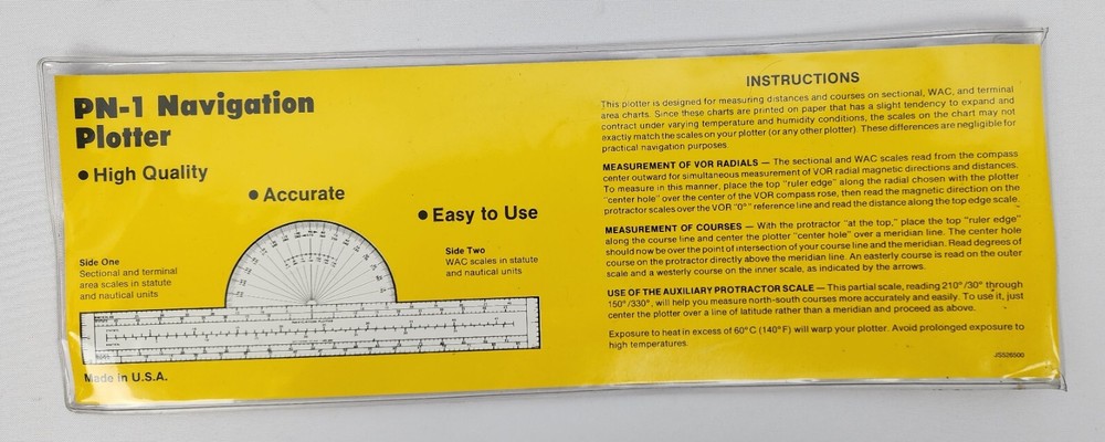 Jeppesen Sanderson Training Products PN-1 Navigation Plotter Airplane Pilot NEW