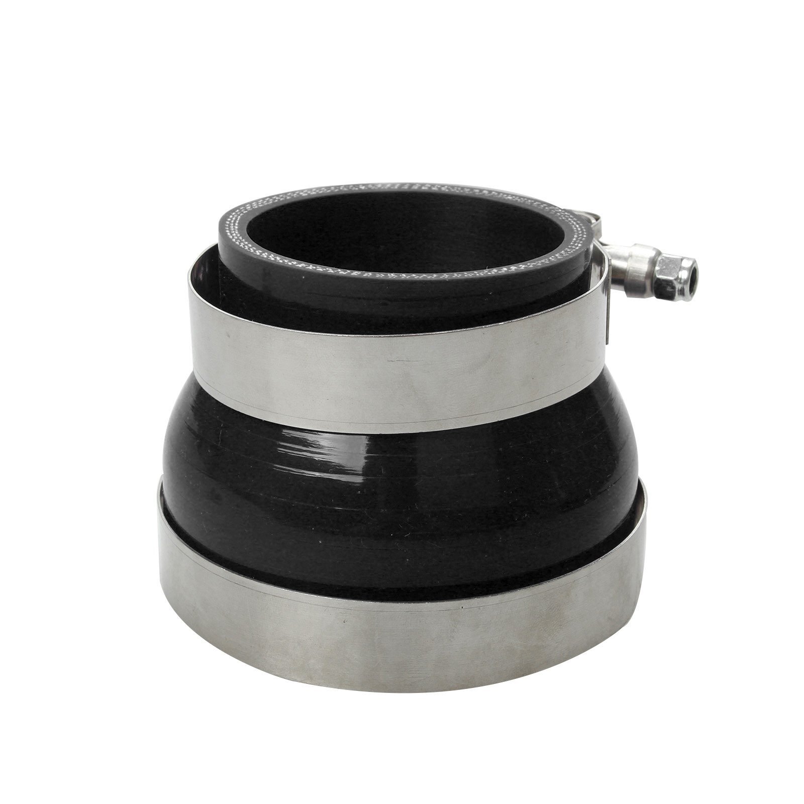 4" to 3" inch Black Silicone Reducer Coupler Turbo Pipe w/ 2x T-Bolt Clamps