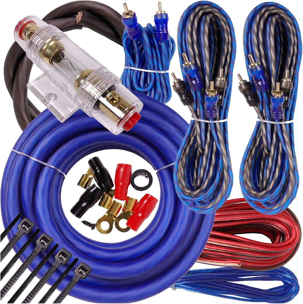 Complete 4 Channels 2000W Gravity 4 Gauge Amplifier Installation Wiring Kit Amp