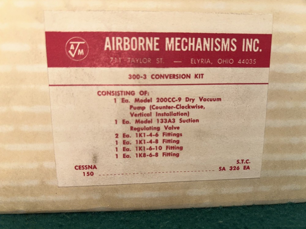 Aircraft Engine Vacuum Pump Airborne NEW