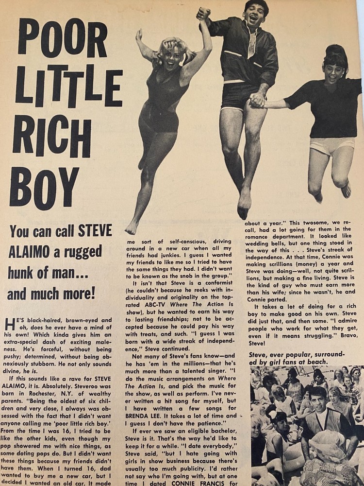 Steve Alaimo, Full Page Vintage Clipping