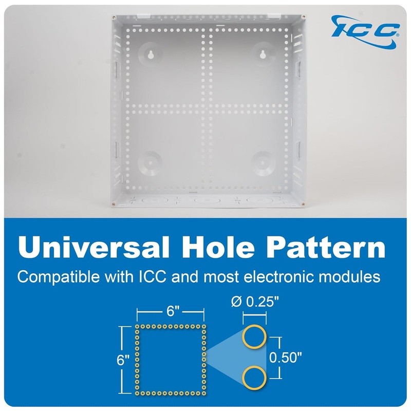 Durable ABS Wall Enclosure Vented Cover Cable Management Mounting Hardware New