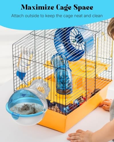 Hamster Sand Bath Container, Removable Hamster Dust Bath & Bathroom, Multi