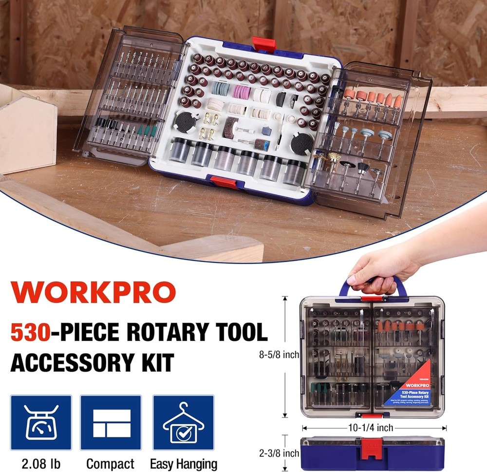 530 Piece Rotary Tool Accessory Kit Bits Cutting Grinding Sanding