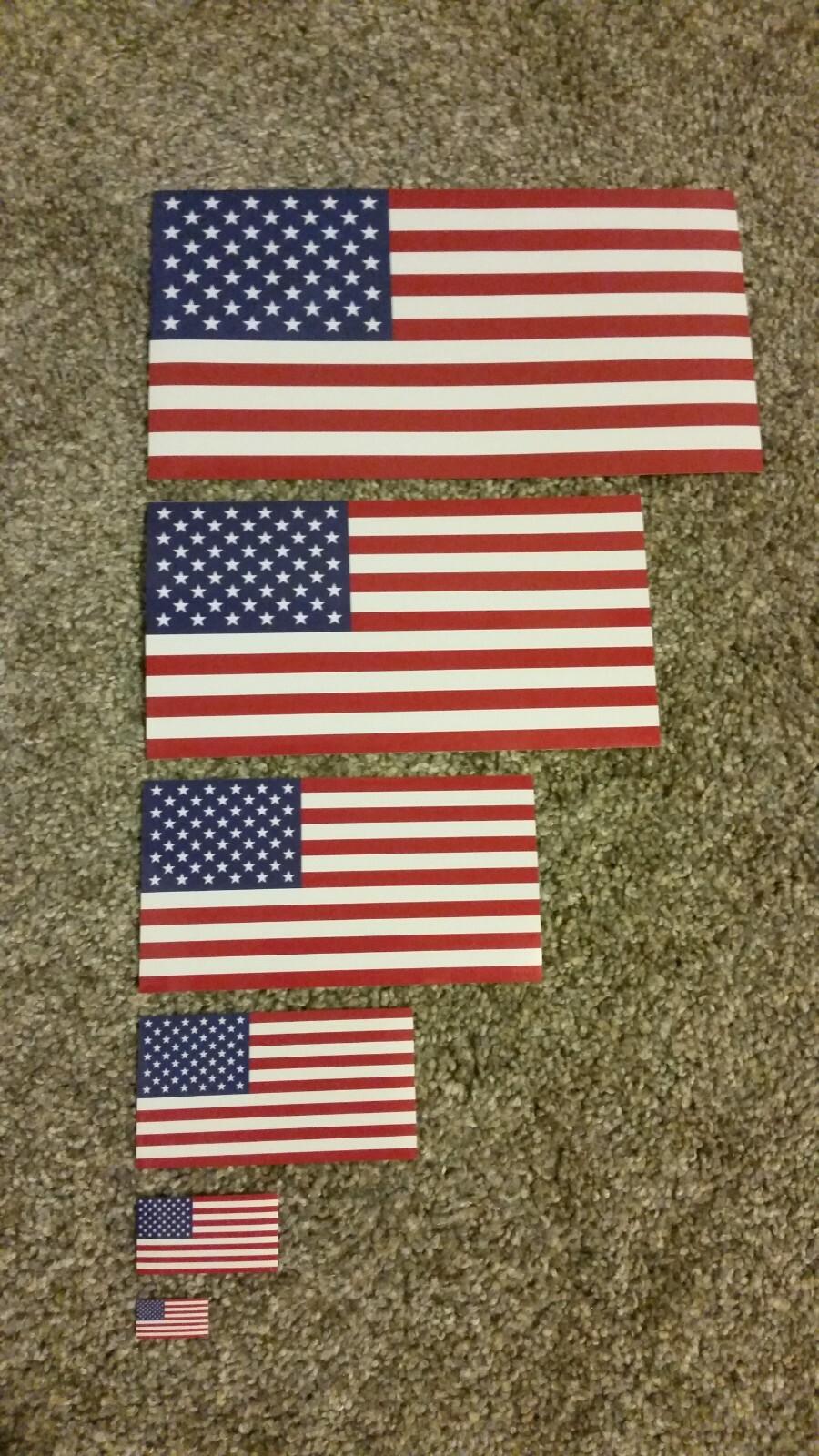 AMERICAN FLAG STICKER *Choose your size*  Adhesive Vinyl MADE IN USA REAL RATIO