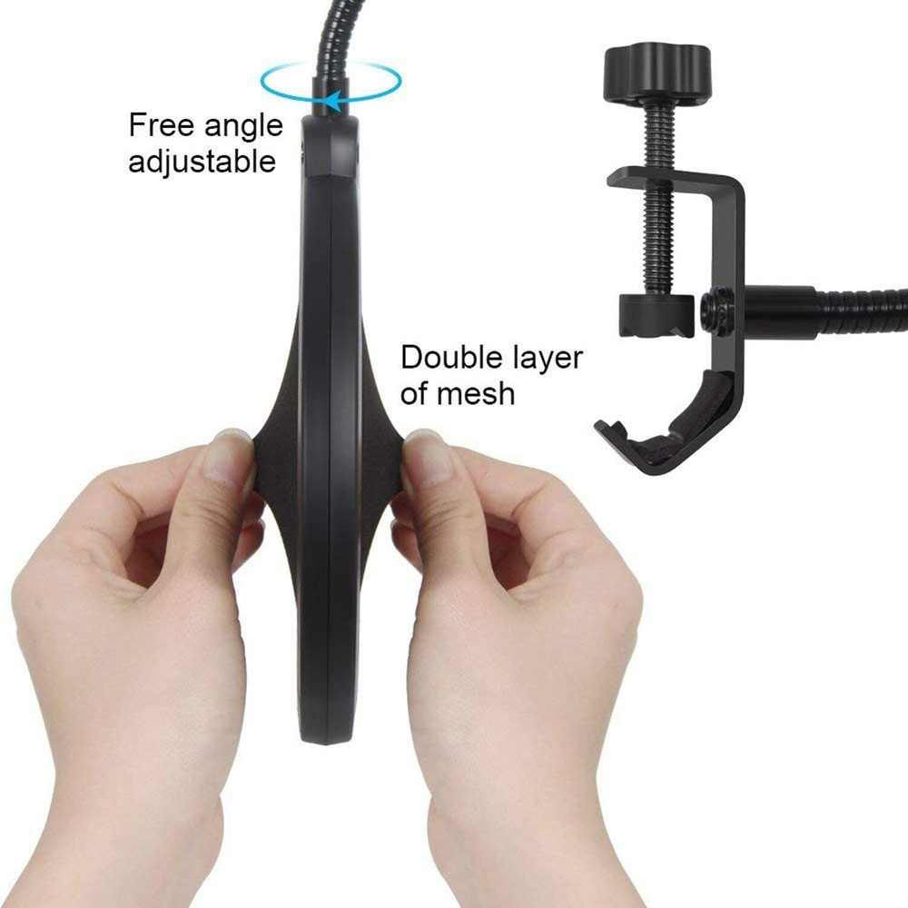 iXtech Professional Microphone Pop Filter Mask Shield For Blue Yeti and Any Mic.