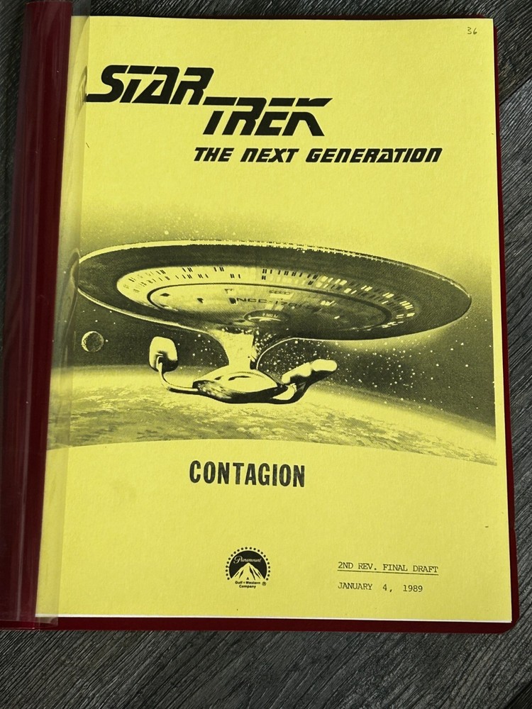 STAR TREK Script The Next Generation Contagion 2nd Revision Final Draft Jan 1989