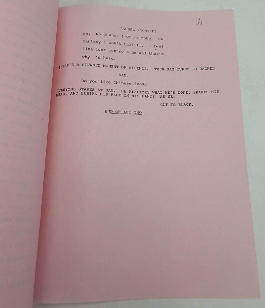 CHEERS / David Angell 1993 TV Script, Tom Berenger "The Guy Can't Help It"