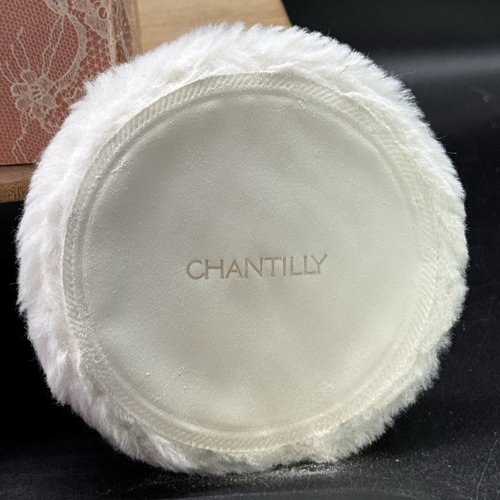 Chantilly Dusting Powder Plastic Container & Puff Boxed EMPTY/Traces Vintage