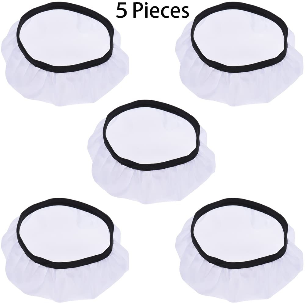 5-Pack 7 Inch Diffuser Light Sock Cloth White for Studio Strobe Reflector