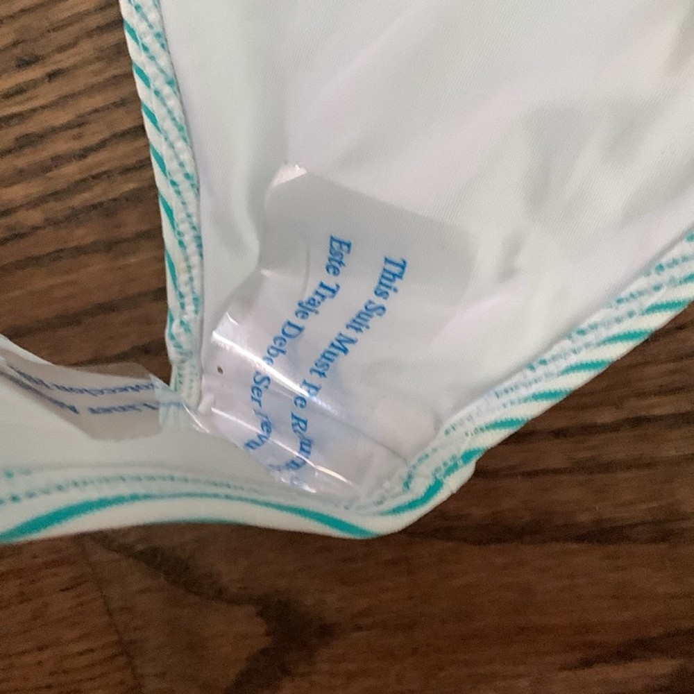 Shade & Shore Striped Green Bikini Set