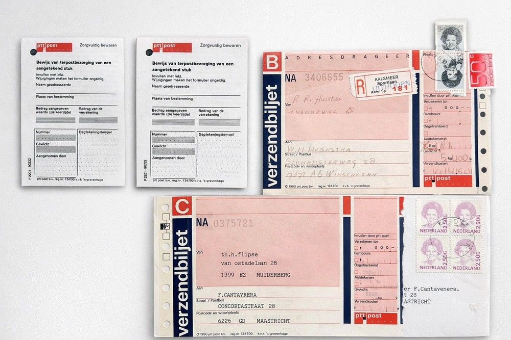 Netherlands PTT Registered Mail Forms & Versandbiljet Covers – Vintage Postal
