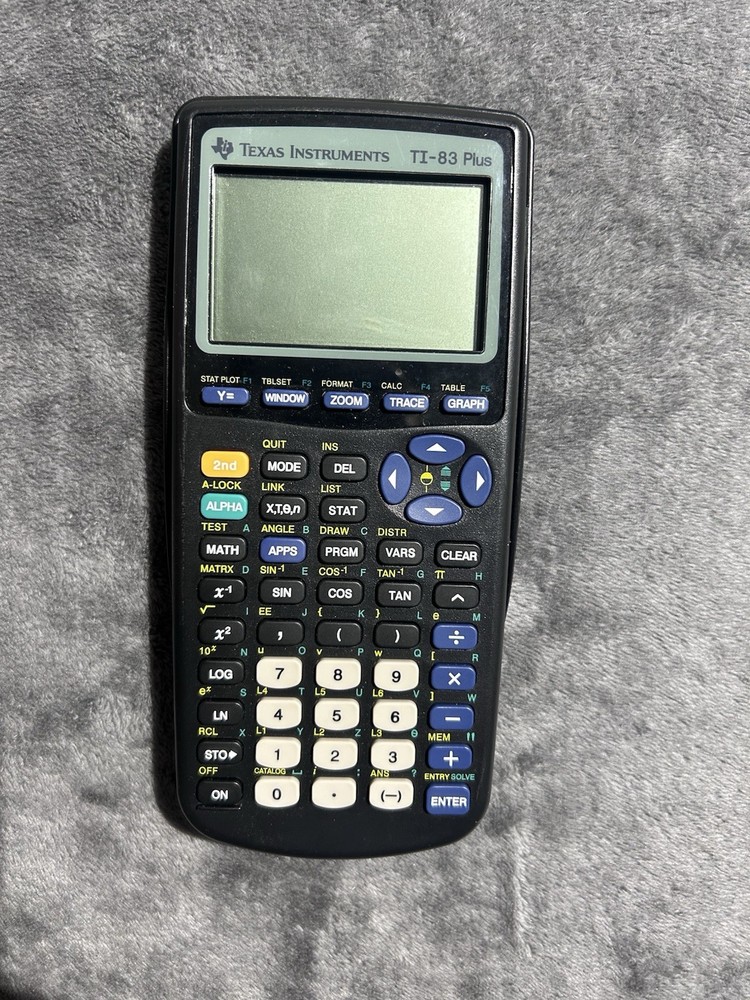 Texas Instruments TI-83 Plus Graphing Calculator with Cover - Tested & Working