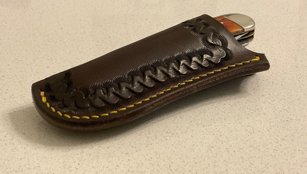 Leather Knife Sheath (Left Hand) for Large CASE TRAPPER