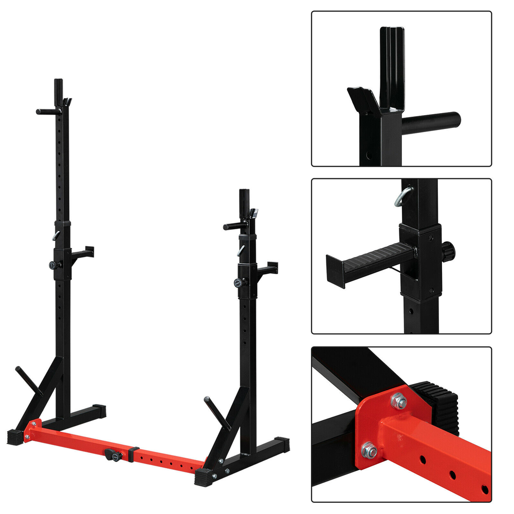 Multi-function Home Fitness Adjustable Barbell Stand Squat Bench Press Trainer