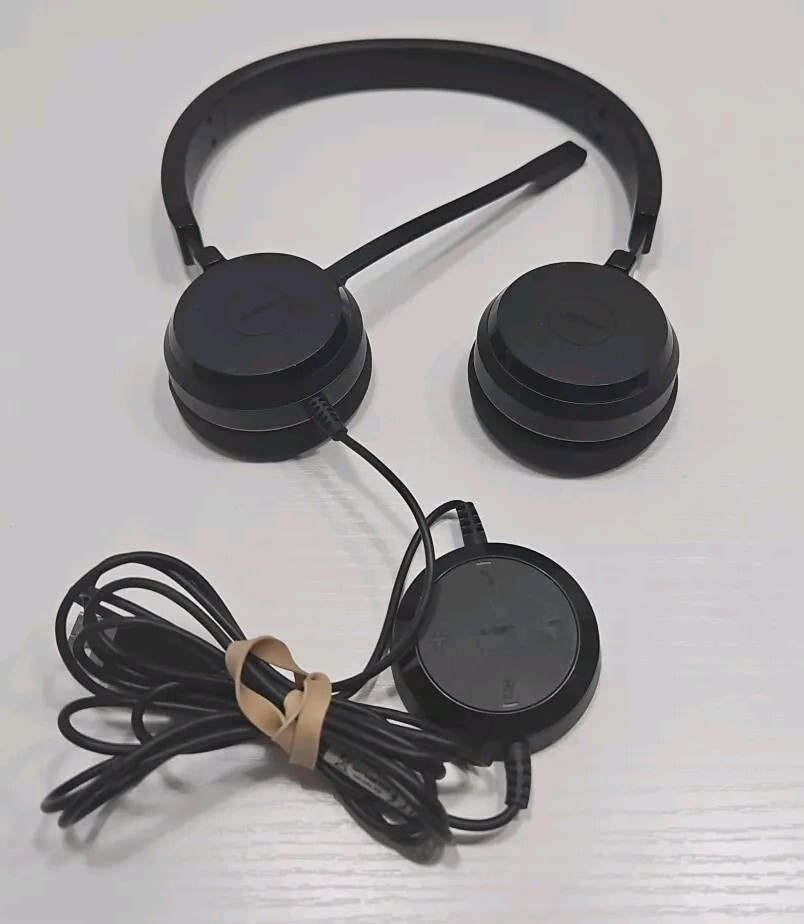 Jabra Evolve 20 MS Stereo Wired Headset / Headphones With Control Unit Tested