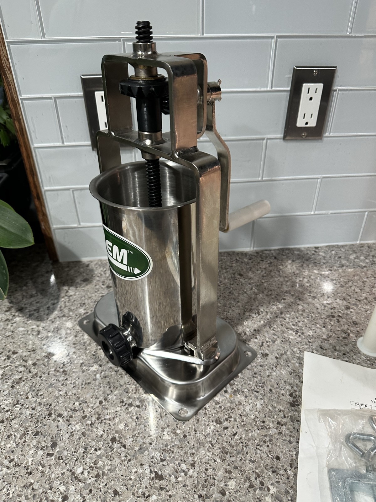 LEM Mighty Bite 5 lb. Stainless Steel Vertical Sausage Stuffer Maker
