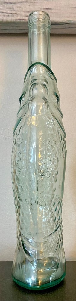 Light Aqua Pescevino Fish Wine Bottle