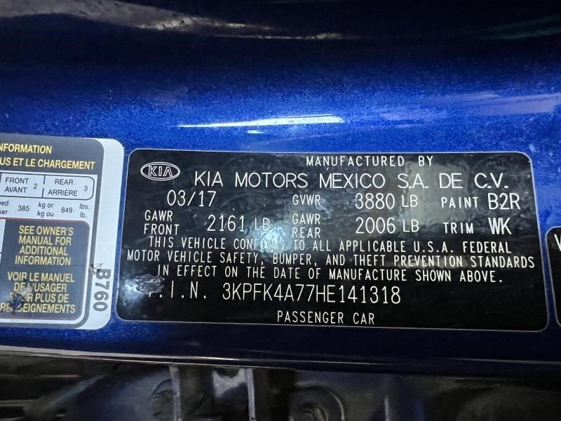 FORTE 2017 Transmission Shift 104652194