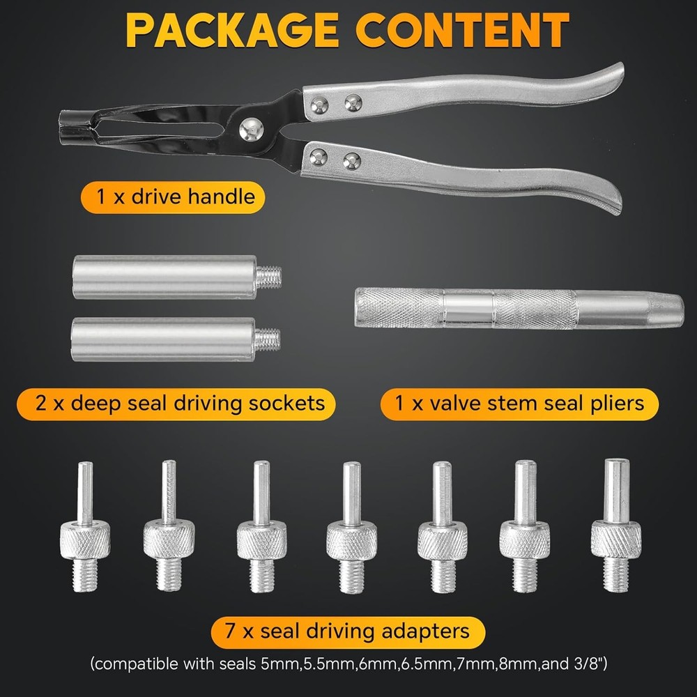 Valve Stem Seal Installer Remover Tool 11pcs