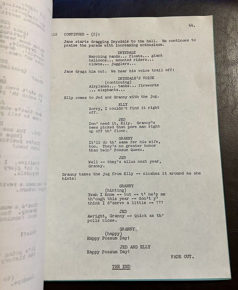 The Beverly Hillbillies Original TV Script