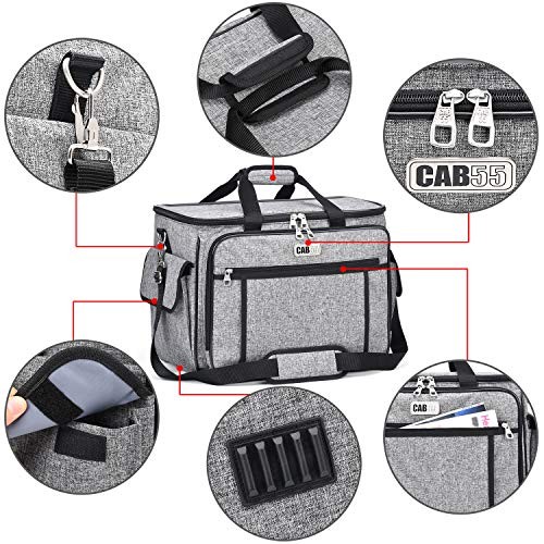 Sewing Machine Case - Carrying Bag with Removable Padding, Tote for Gray