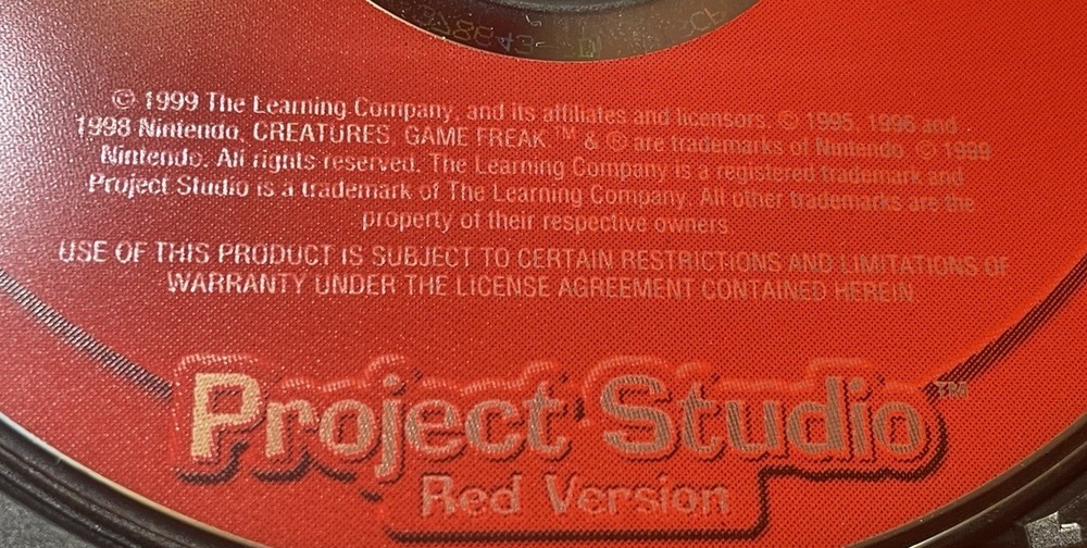 POKÉMON Project Studio Red Version Gotta Make 'em All Nintendo CD-ROM Windows