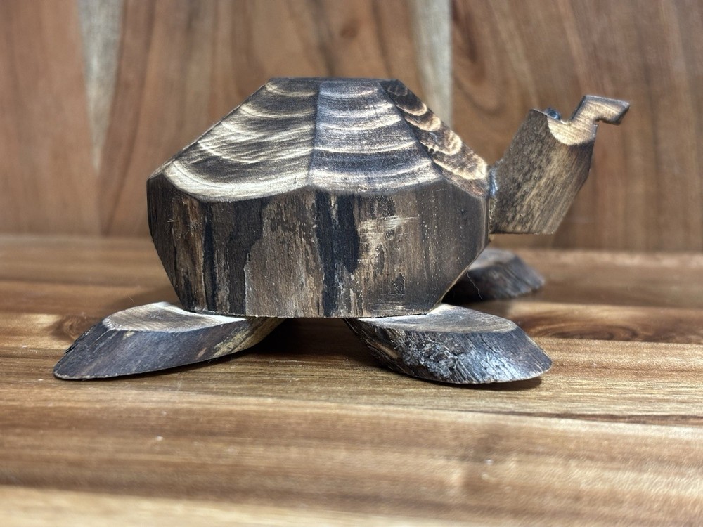 Handmade Wooden Turtle 4”