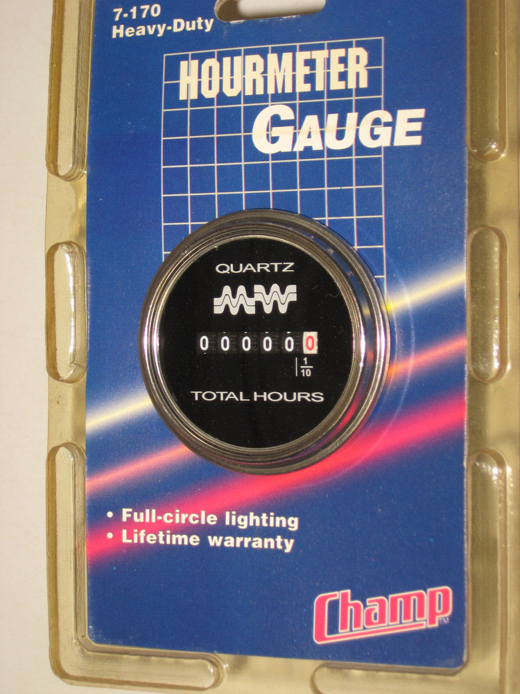 NEW Hour Meter, 10-80V DC, Champ # 7-170