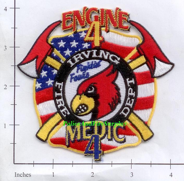 Texas - Irving Engine 4 TX Fire EMS Dept Patch - Engine 4 Medic 4